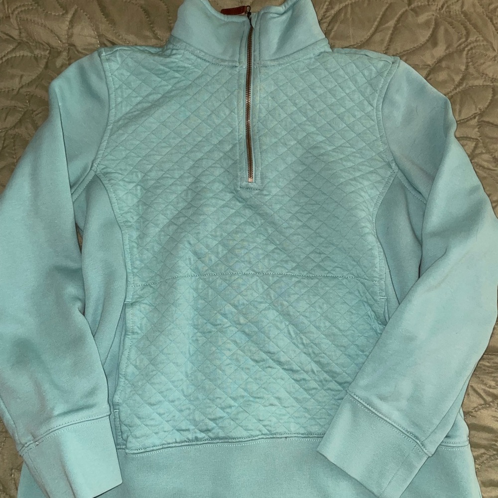 L.L.Bean quilted quarter zip pullover